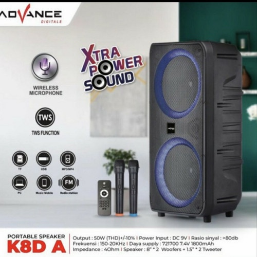 Speaker ADVANCE K8D-A / Speaker Portable / Speaker Cas / Speaker Bluetooth ( PEKANBARU ONLY )