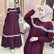 Gamis wanita terbaru/gamis kondangan wanita/Gamis muslim terlaris 2023/SANDRINA/Ukuran L-XL