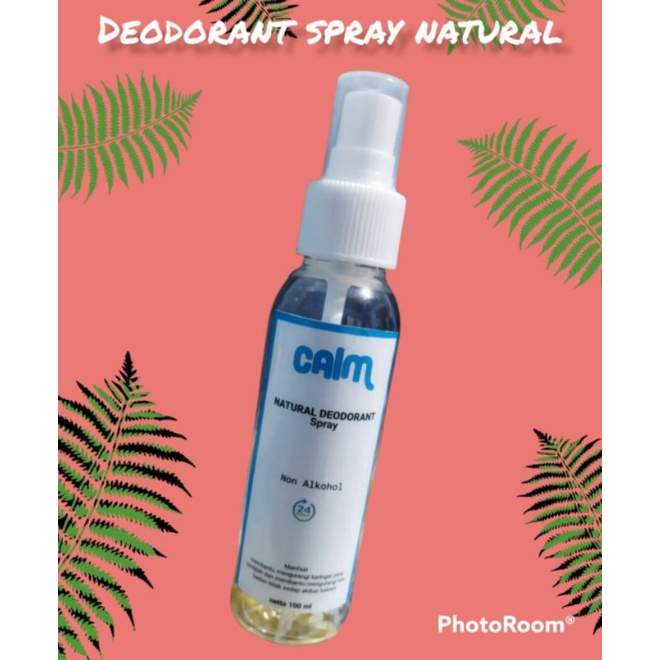 natural deodorant calm tawas cair 100ml menghilangkan bau badan membandel