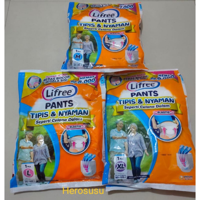 PROMO !!! LIFREE popok celana Dewasa uk M, L, XL