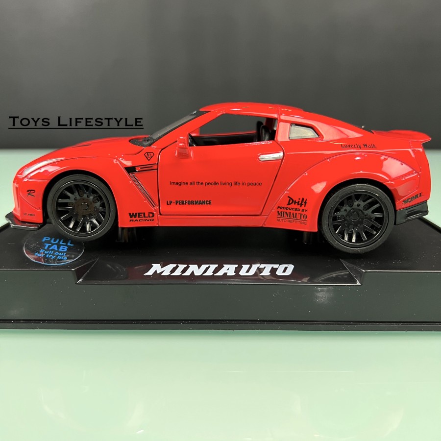 Miniauto Diecast - Nissan GT-R R35 (Merah)