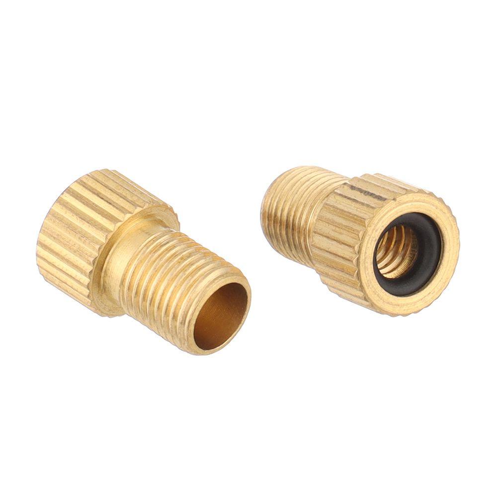 R-FLOWER 5 Pcs Konverter Klep Sepeda 5 Pcs Adaptor Aksesoris Sepeda Kuningan