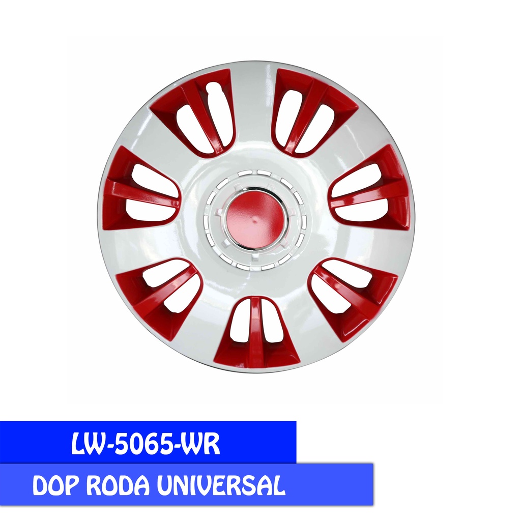 COVER VELG SPORT WHEEL DOP RODA LOWIN DESIGN 14 INCI 5065 PUTIH MERAH