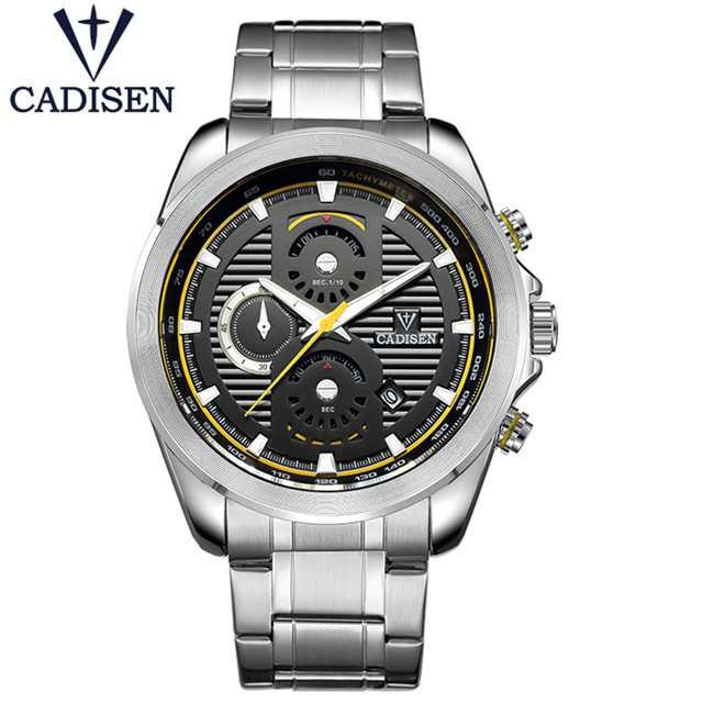Baru Cadisen Jam Tangan Analog Chrono Pria - C9051 - Silver