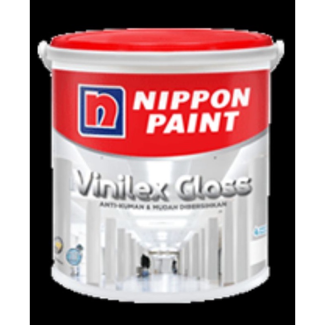 Cat Tembok VINILEX GLOSS 2.5 KG NIPPON PAINT Bisa REQUEST WARNA | Warna Mengkilap Anti Kuman, Lumut, Jamur