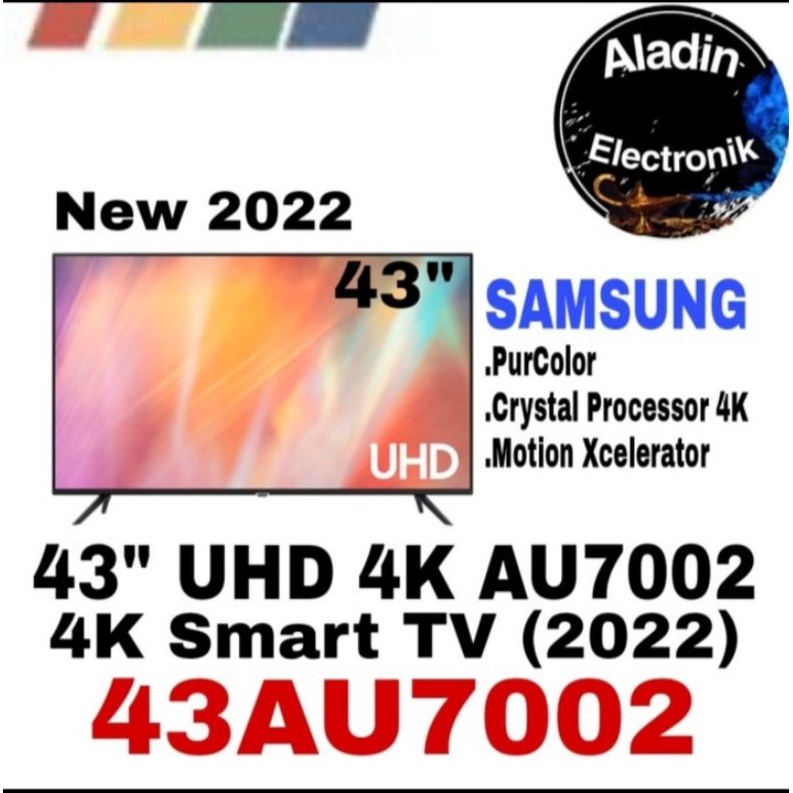 Samsung Smart TV 43AU7002 Crystal UHD 4K (2022) UA43AU7002