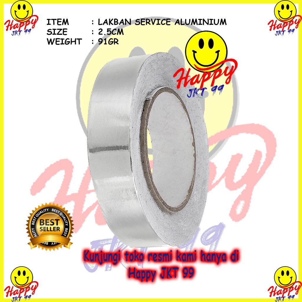 [ HAPPY JKT 99 ] LAKBAN ALUMINIUM ALUMUNIUM FOIL TAPE 2.5CM X 3M ANTI PANAS SERVICE