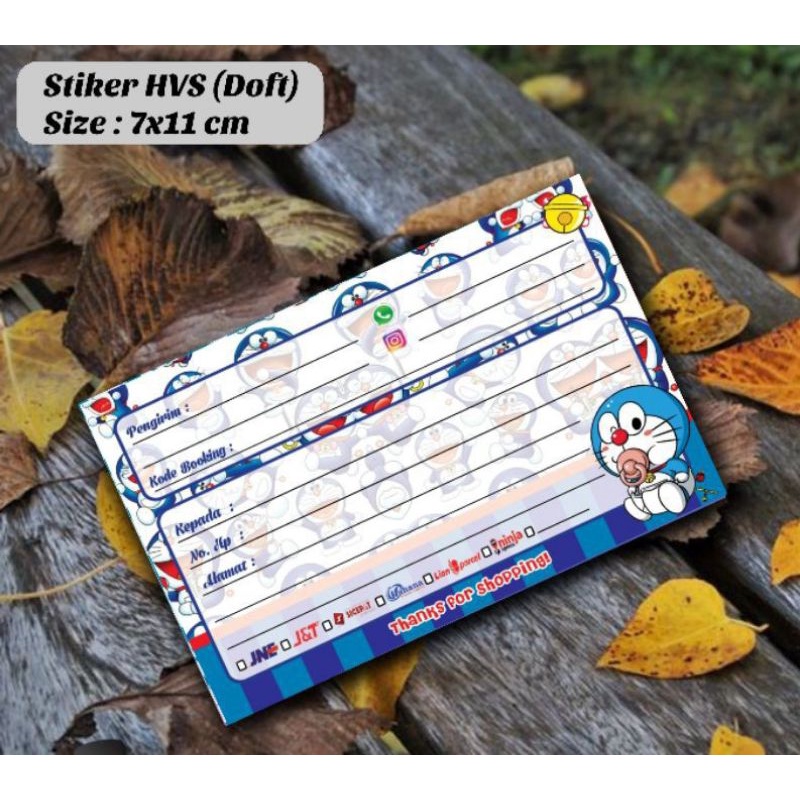 

stiker label pengiriman doraemon