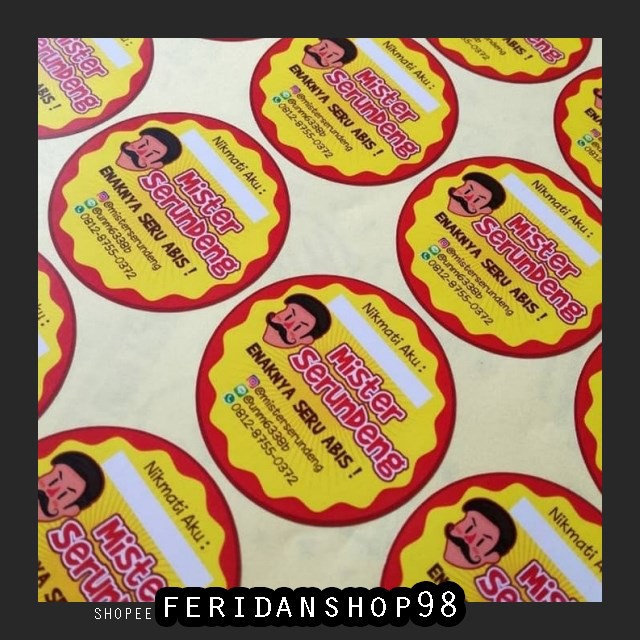 

FS302 STIKER PROMO STIKER LABEL ATK - UK. 5CM - 500 PCS CUMA RP. 130RB BY FERIDANSHOP98