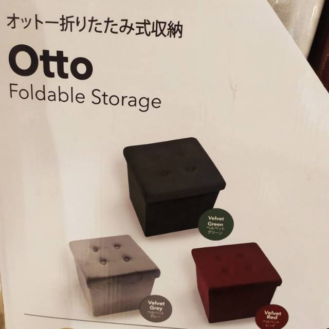 Ottoman foldable storage velvet tempat penyimpanan unik (kotak serbaguna)