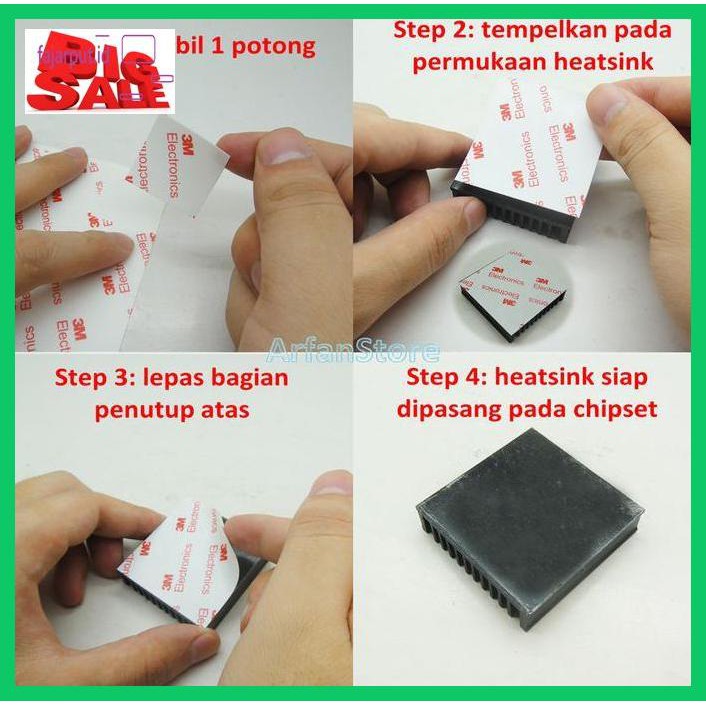 

35G7Gu0- Thermal Tape 8.8X8.8Mm Conductive Double Side Perekat Heatsink Uy7Ty5R-