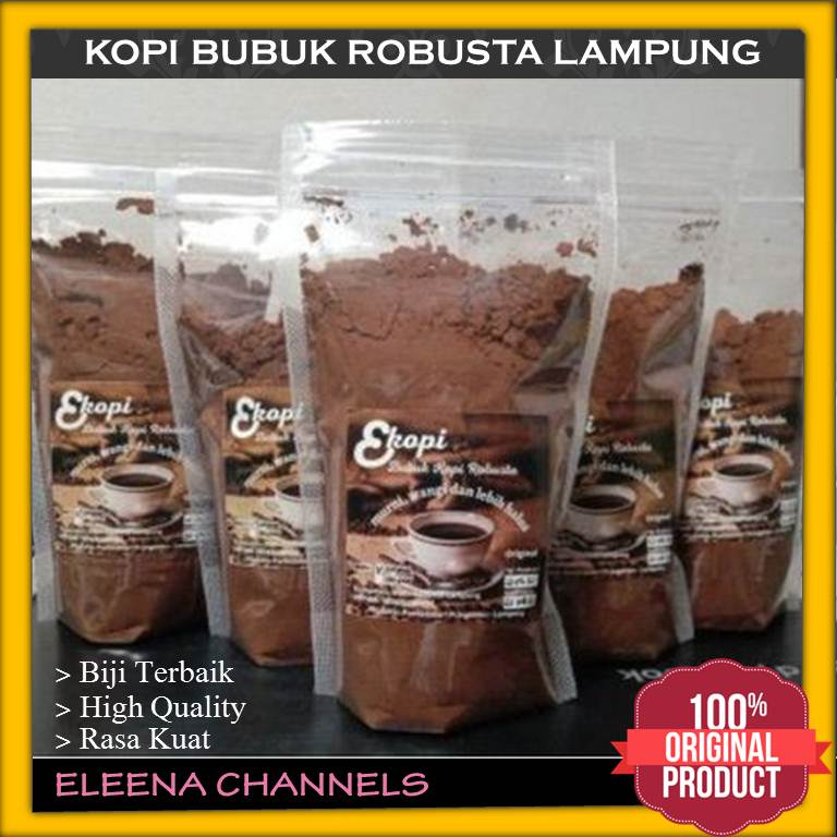 

Kopi Bubuk Robusta Kopi Hitam Asli Lampung Murni Wangi Halus EKOPI 100 Gram