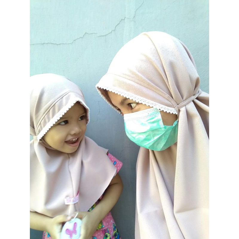 PROMONGKIR COUPLE CLEMIRA Bergo Mom and Baby Bebica Hijab Renca Cute