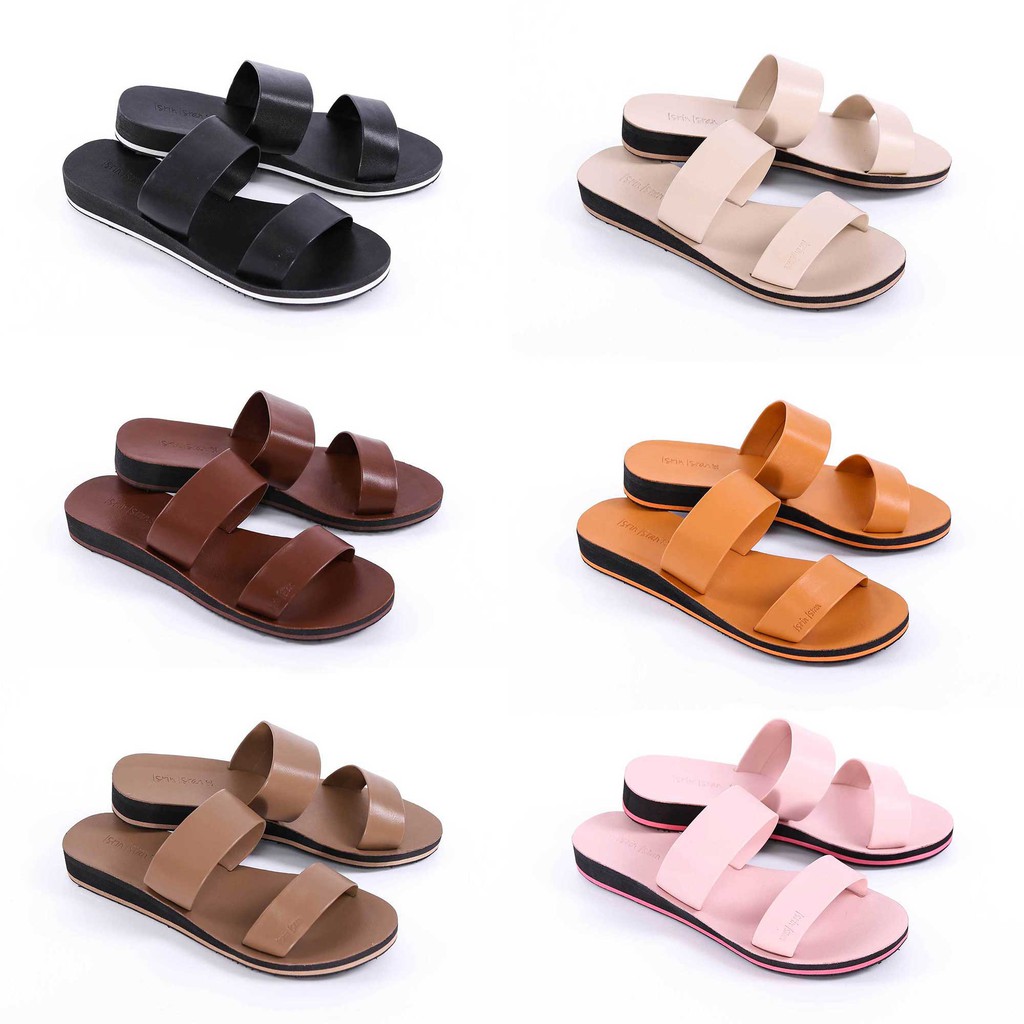 ( LINEA  ETALASE 2 ) Sandal Wanita Slip On Teplek Tali Nyaman ISRIN ISRAN