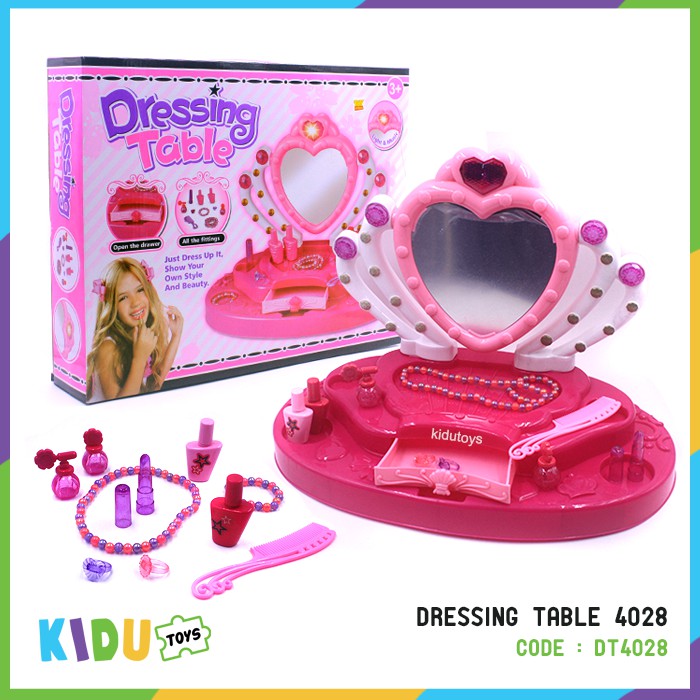 Mainan Anak Perempuan Make Up Set Meja Rias Dressing Table 4028 Kidu Toys