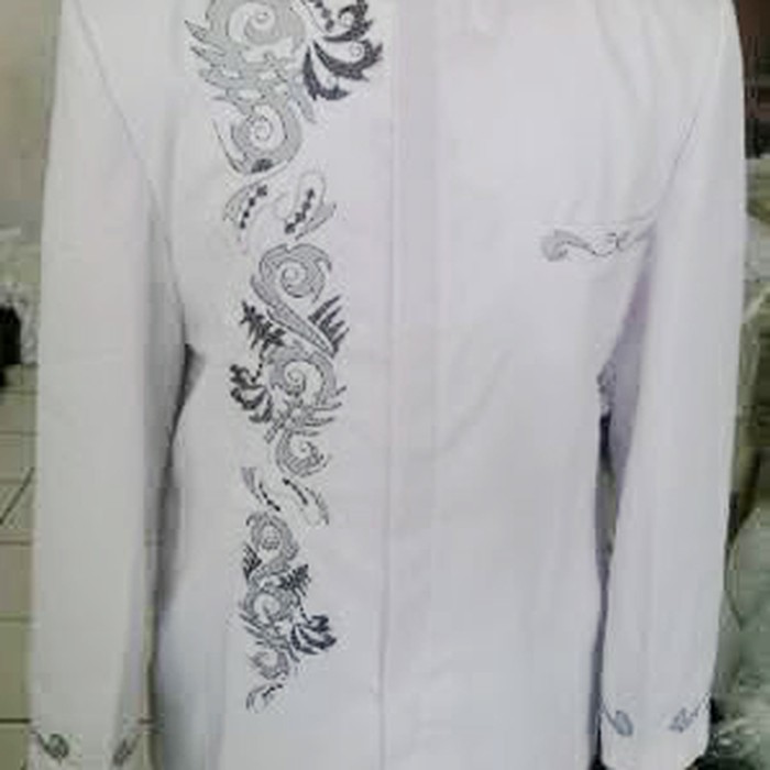 KOKO MUSLIM JEFRI WHITE Kemeja Koko Modern Murah