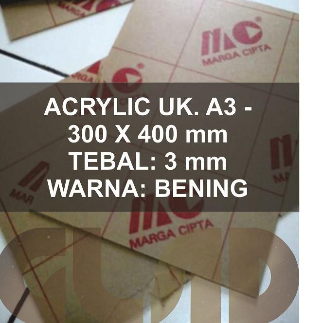 

LND Acrylic / Akrilik Lembaran Uk. A3 - 40x30 Tebal 3mm (BENING) ♥♥