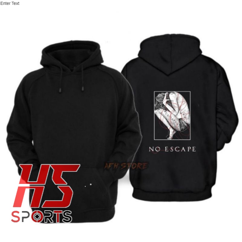 HOODIE JAKET CATHARSIS NO ESCAPE LOGO BAND METAL MUSIK CHAPTER EMPIRE