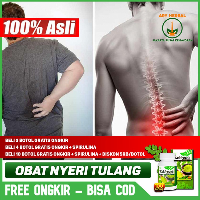 

Obat Nyeri tulang Keloreena Kapsul Eksrak Daun Kelor Asli 100% Original Herbal Terlaris