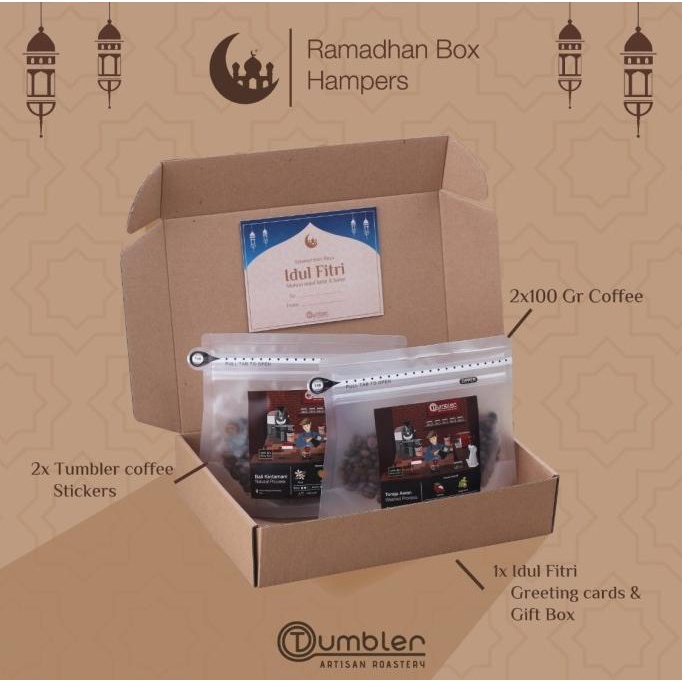 

Siap Ramadan Hampers Gift Box - 2pcs Local Blend @100gram PARCEL Box