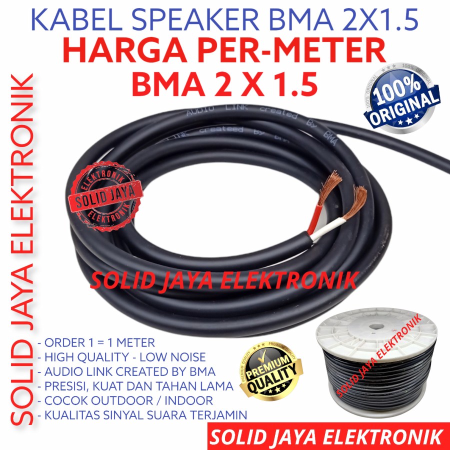 Jual KABEL SPEAKER 2x1.5 MM BMA ORIGINAL METERAN ECER KABEL AUDIO LINK ...