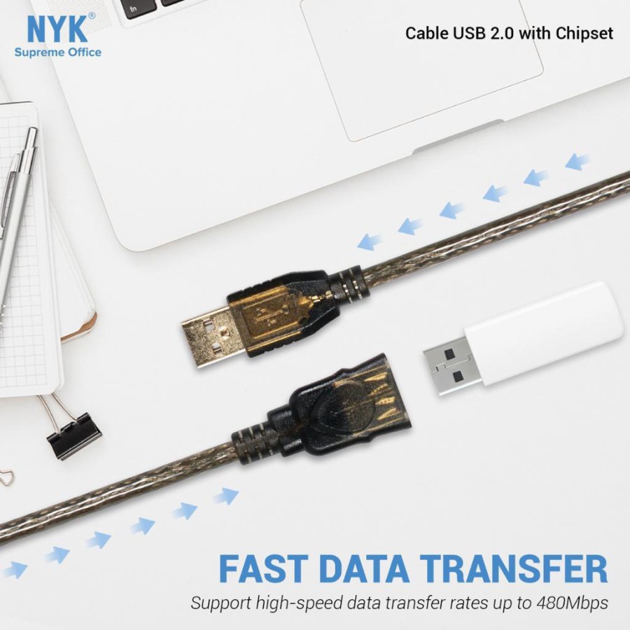 Cable usb A 2.0 Extension NB 25 meter 480Mbps active ic chipset adapter - Kabel usb2.0 male female 25m aktif