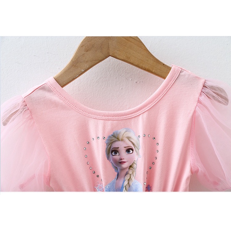 BAJU DRESS ANAK PEREMPUAN FROZEN DISNEY ELSA ANNA BLINK DRESS PARTY