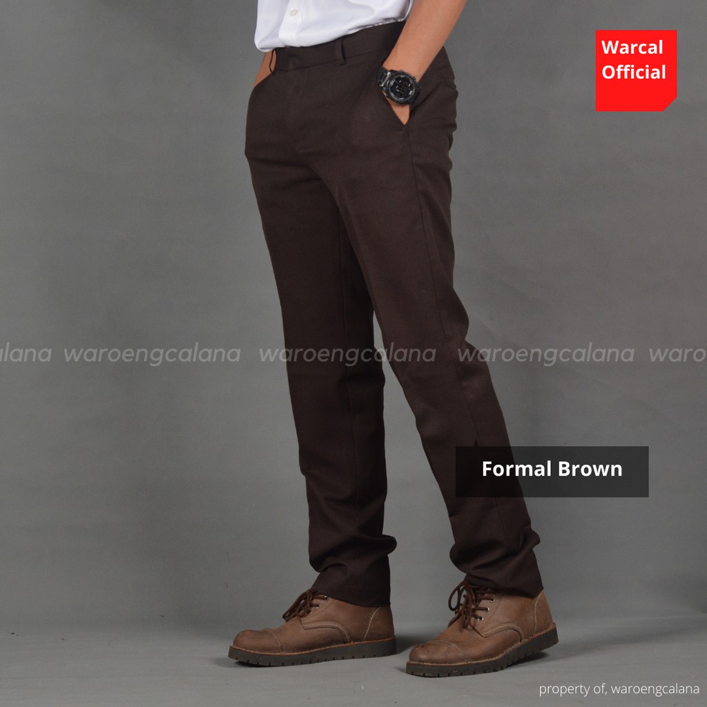 Celana Kerja Casual Formal Brown