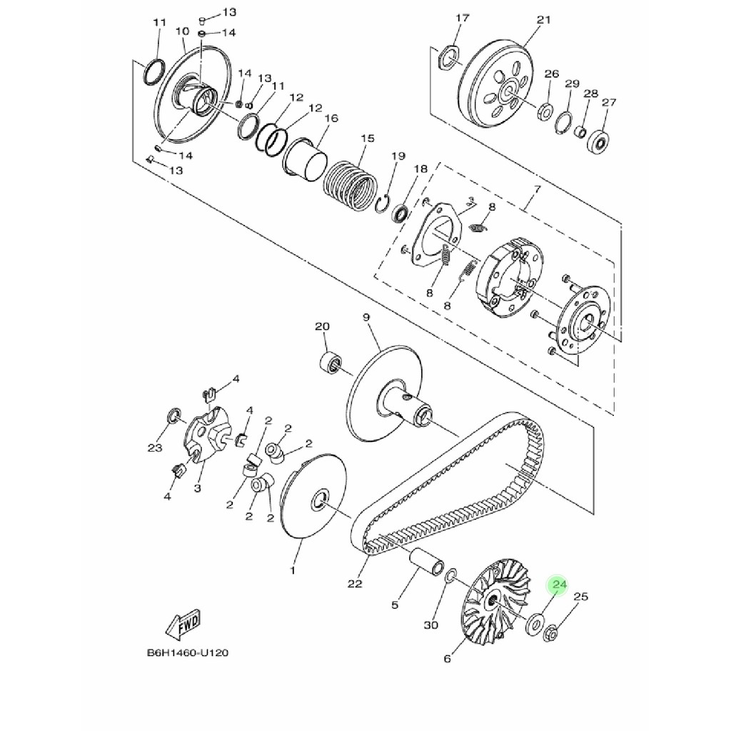 WASHER PLATE RING RUMAH ROLLER ROLER AEROX 155 NMAX N MAX NEW 2020 ORIGINAL YGP 90201-15849