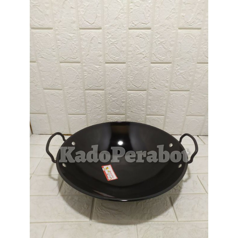kuali hitam makapal 34 - kuali gagang - kuali masak - kuali penggoreng