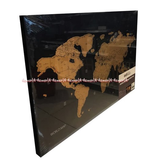 Odi Scratch Magnetic Board Map 60x40Cm Papan Magnet Peta Dunia Odi Identity