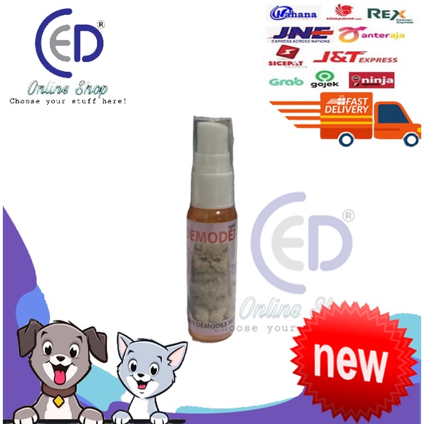 DEMODEX SPRAY - OBAT SCABIES KUCING ANTI KUTU TUNGAU MITES KUDIS