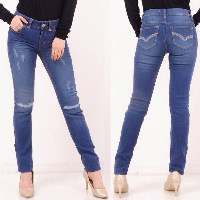 NB CELANA RIPPED SKINNY JEANS BAJU BRANDED WANITA MURAH NO BOUNDARIES