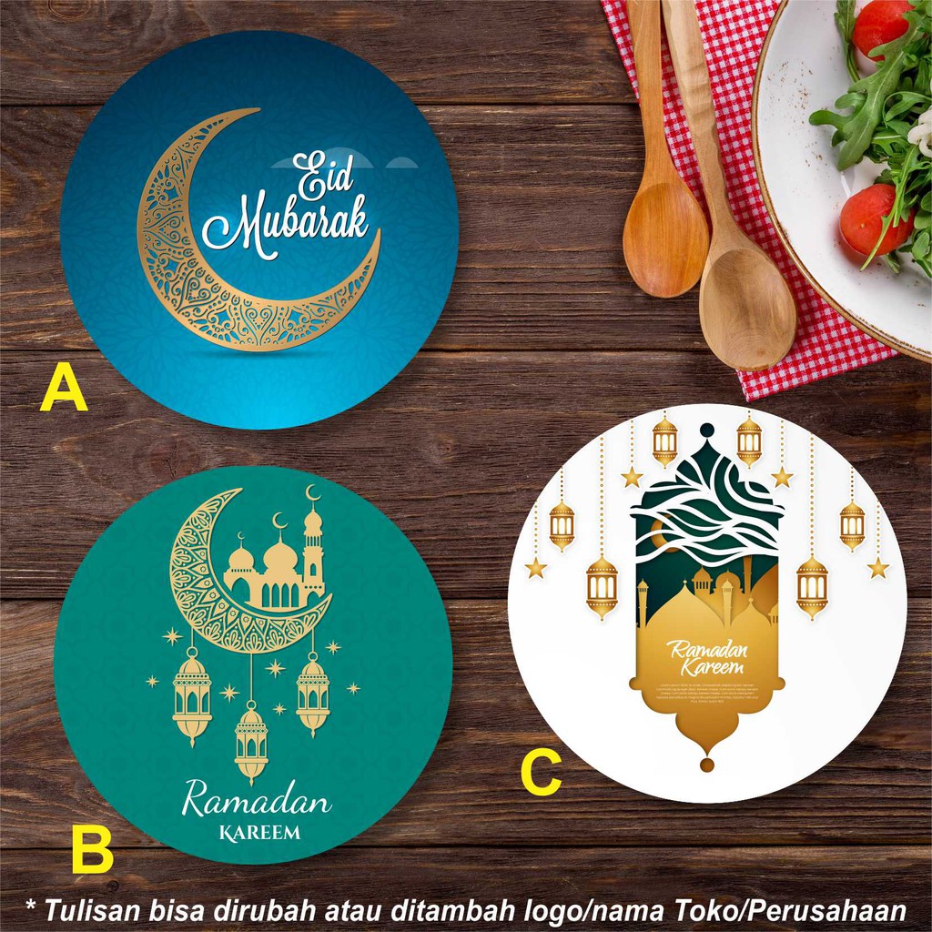 

Stiker Ucapan label Hadiah Parcel Idul Fitri/Ramadhan bulat - Vol. 2