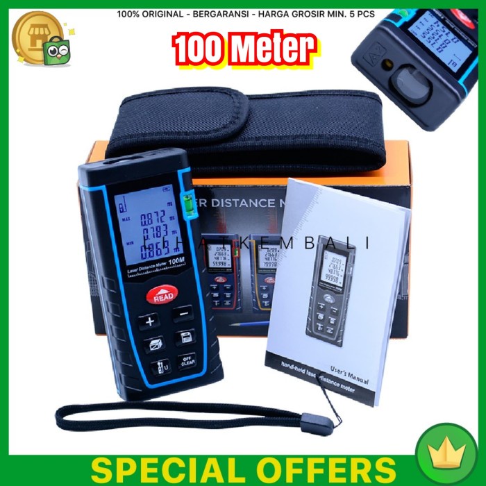 

(TERLARIS) SNDWAY Pengukur Jarak Laser - SW-T - 100M