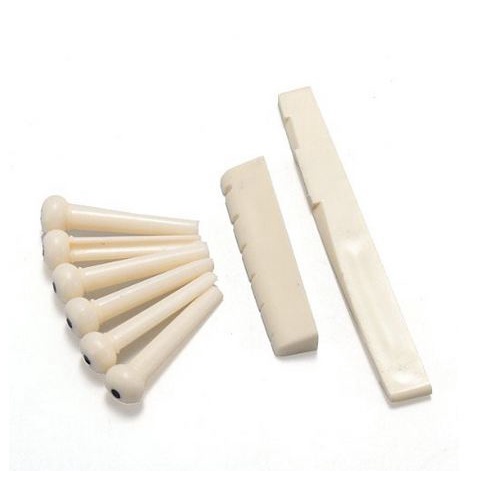 [TOSERBA_EMAK - Bridge Pins + Saddle Senar Gitar Akustik - A009 - Beige