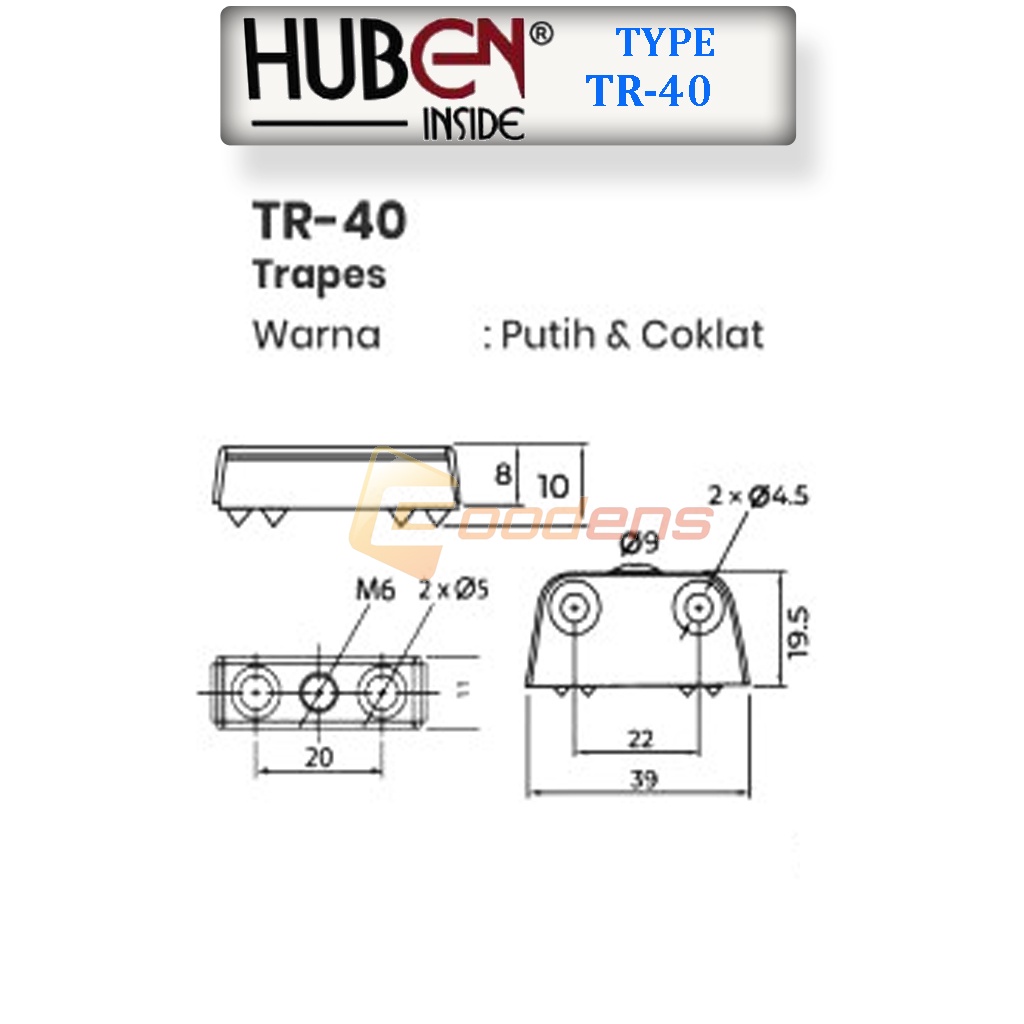 Huben TR-40 Trapes Ambalan Siku Plastik