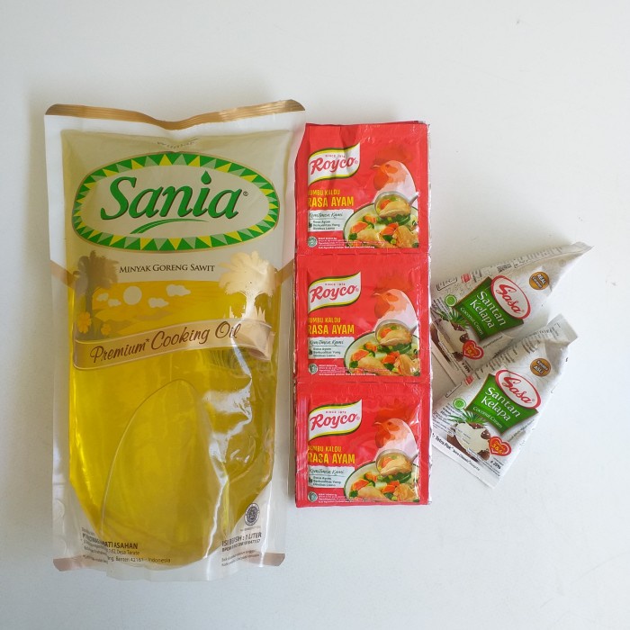 

Bf301Gf Paket Sembako Minyak Dan Bumbu - Minyak 1 L + Santan + Royco Gdfd601A