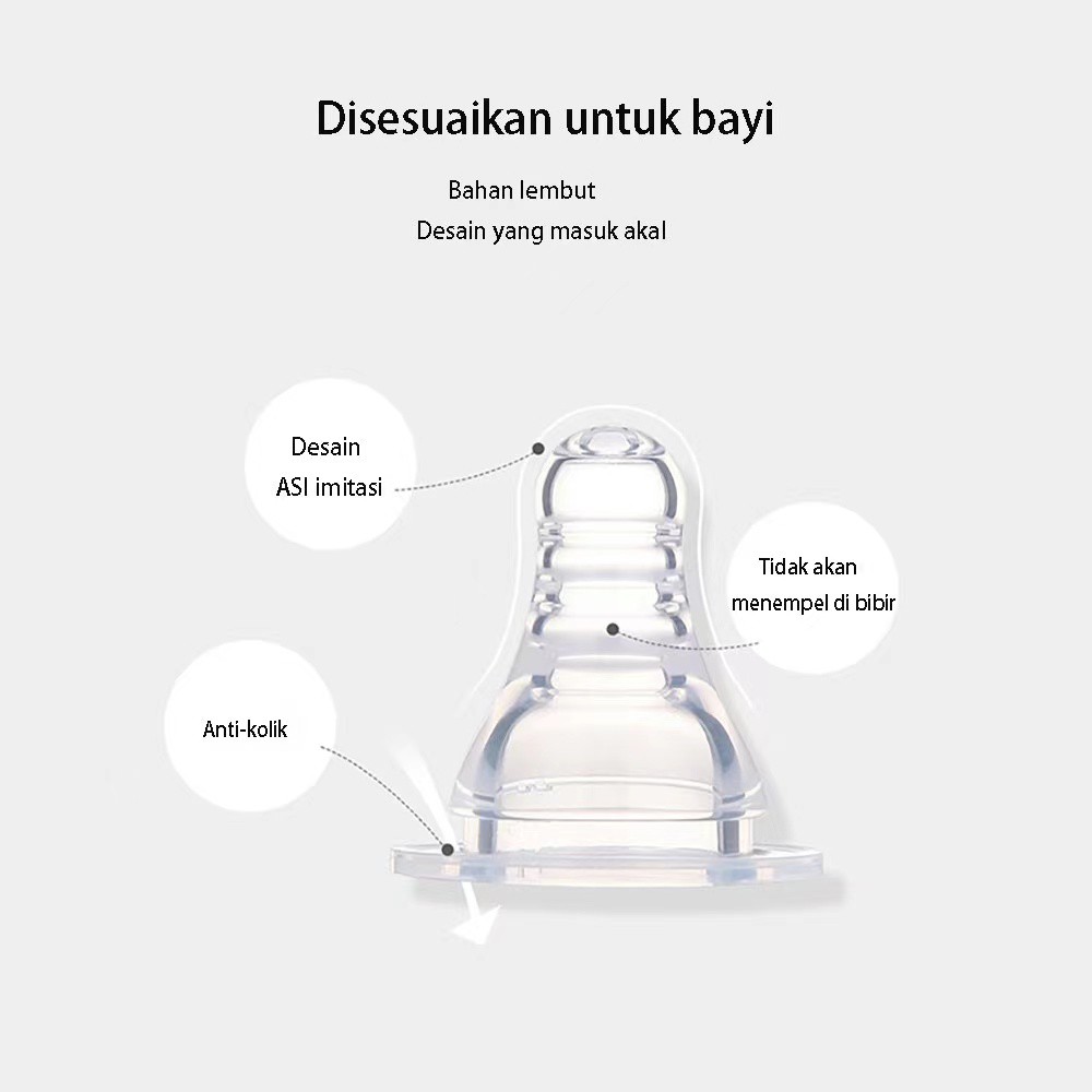 MOMMYCARE Pigeon Silikon Dot Pengganti BPA FREE empeng bayi Slim Neck-4