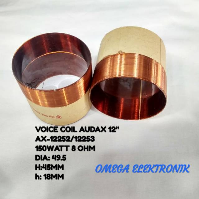 SPUL/SPOL/VOICE COIL SPEAKER AUDAX 12 INCH 12252/12253