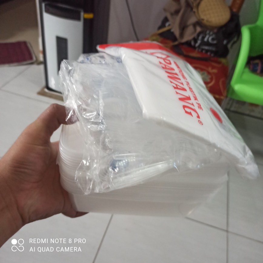 Thinwall 2000ml Sq Food Container Makanan / Kotak Makan