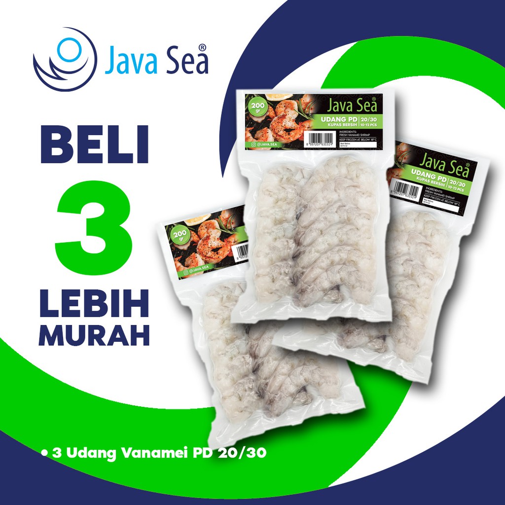 

BELI 3 LEBIH MURAH - Udang Vanamei Kupas Bersih PD V 20/25