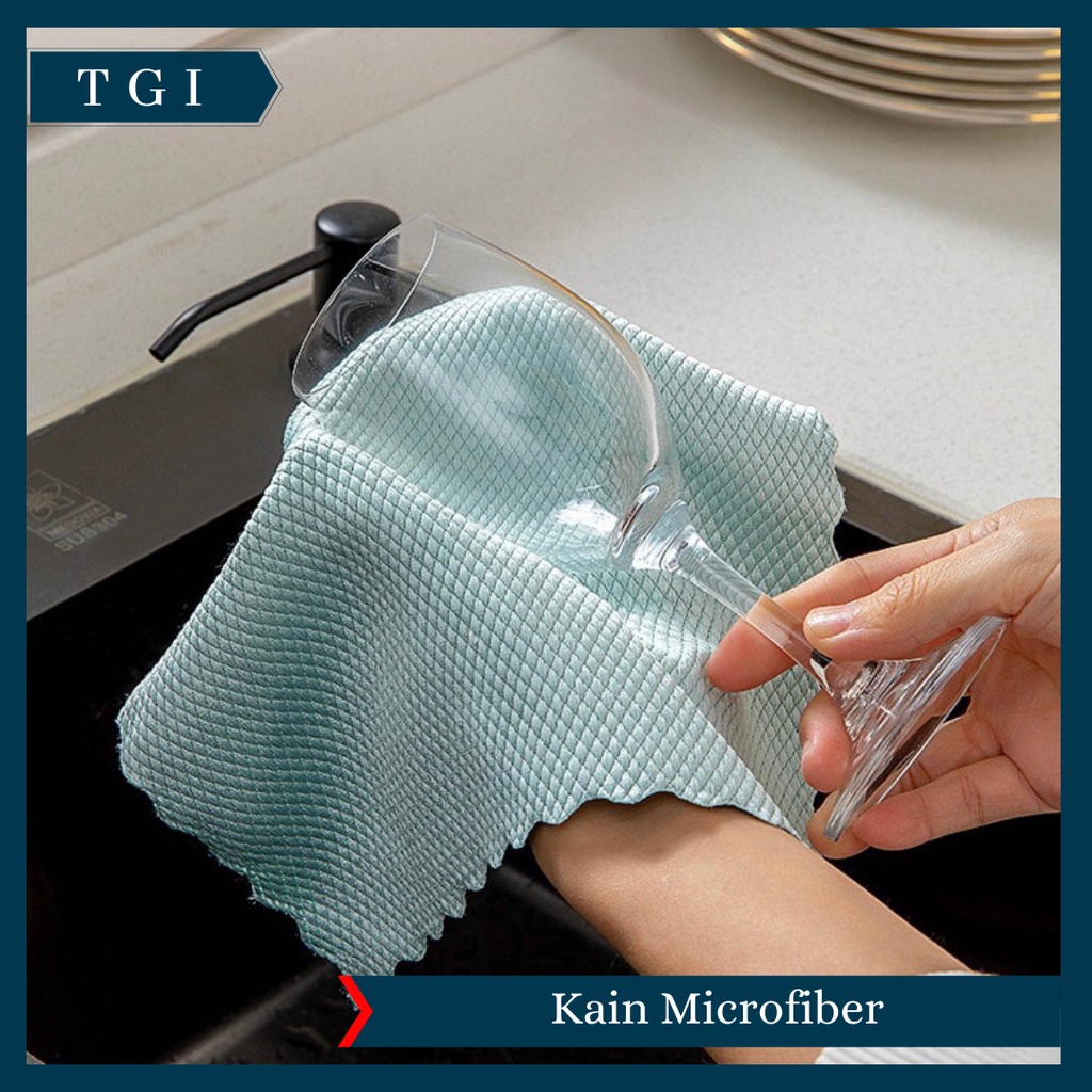 TGI - KAIN LAP DAPUR MEJA PIRING ANTI MINYAK MICROFIBER KITCHEN TOWEL SERBAGUNA SERAP AIR CLEANING