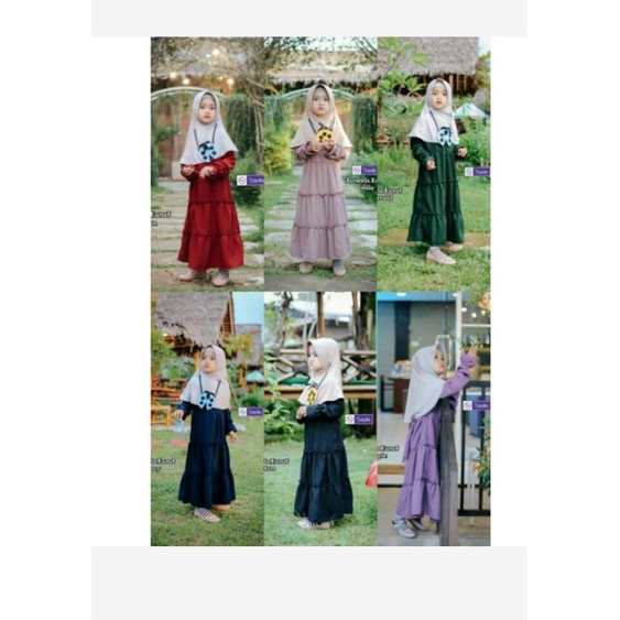 Jameela banat Dress itycrepe original sada hijab S M L XL / dress jameela anak sada hijab