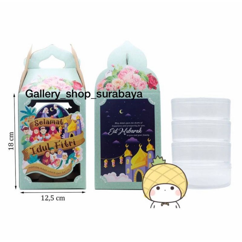 

( isi 10 pcs) KARDUS BOX JINJING LEBARAN IDUL FITRI MUAT 4 TOPLES 250 GRAM BOX KOSONG COOKIES KUE KERING IDUL FITRI LEBARAN