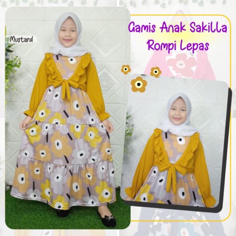 Gamis Anak Perempuan (dengan rompi)