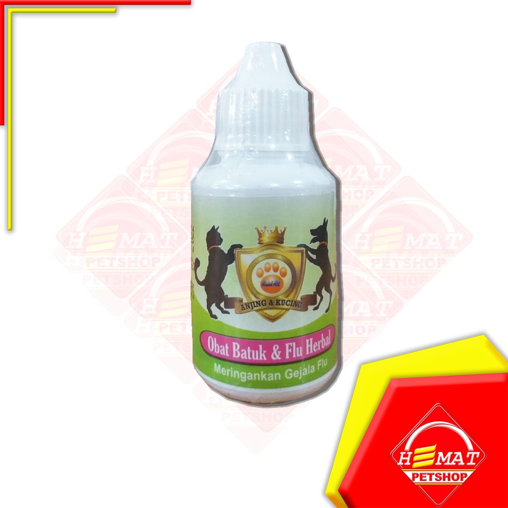 Obat Batuk &amp; Flu Herbal Hewan Kucing Anjing 30 Ml