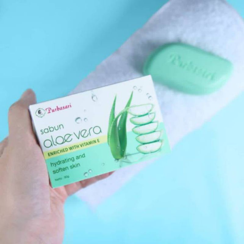 PURBASARI Sabun Aloe Vera enriched with Vitamin E - 90g