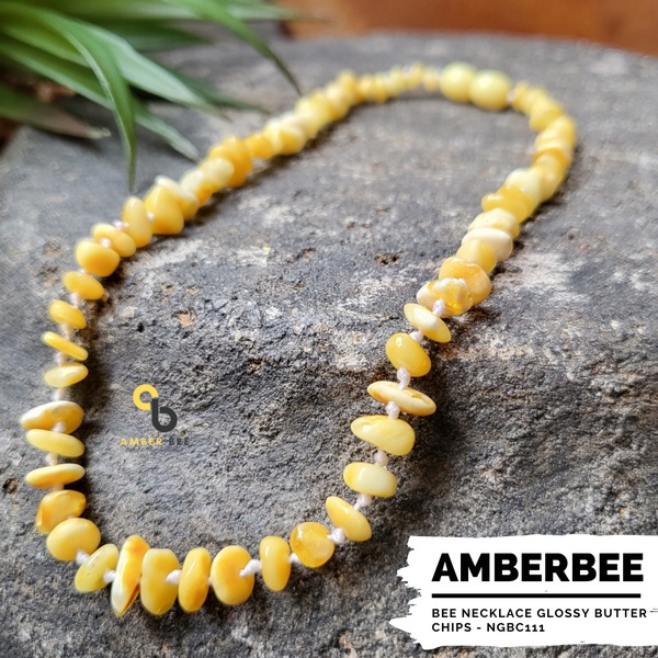 Kalung Amber Baby dan Anak Premium Glossy Butter Chips NGBC111 By Amber Bee