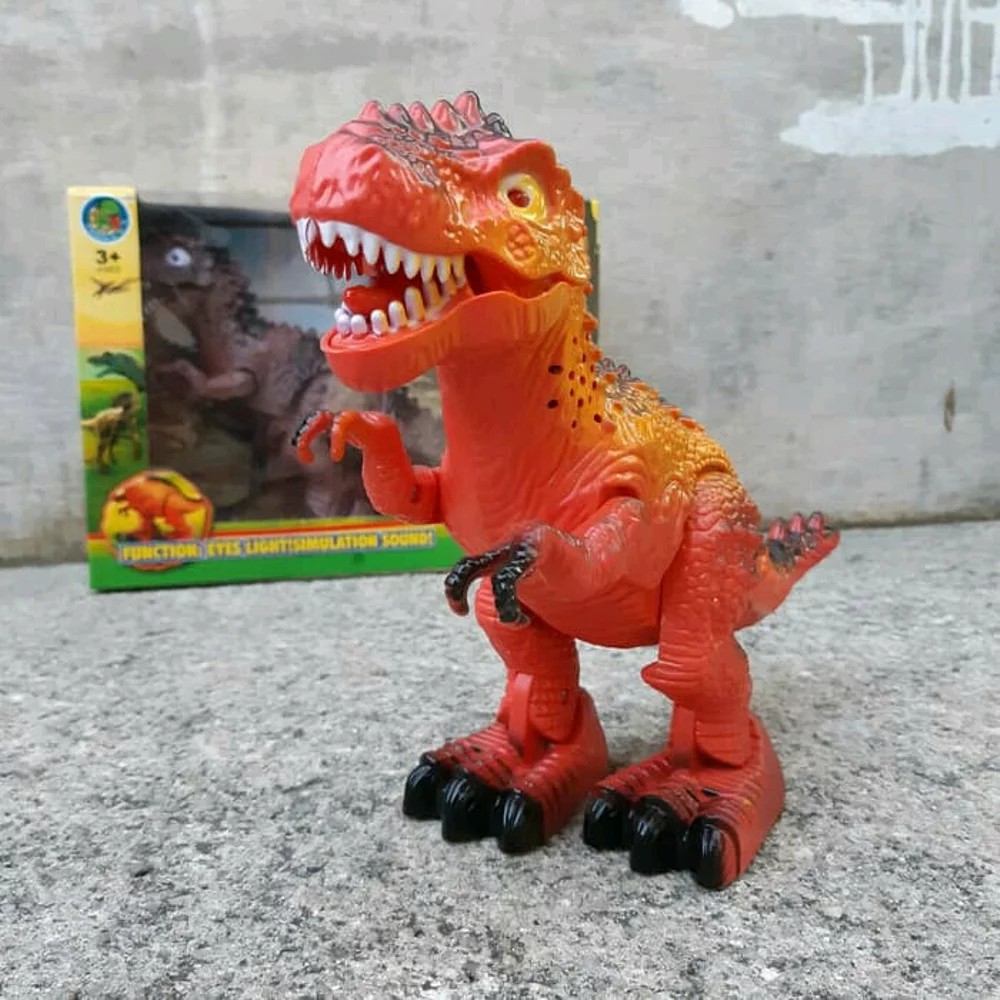 MAINAN DINOSAURUS T-REX BISA JALAN SUARA LAMPU ANAK EDUKATIF
